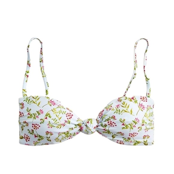 2 piece J.CREW Curved-Waist Cheeky Bikini Bottom Cloud Meadow Floral Blue - Picture 6 of 13